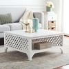 Squall Square 1 Shelf Coffee Table - White Washed - Safavieh - 2 of 4
