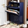 CLIHOME 24 Pair Entryway Shoe Storage Organizer Cabinet Flip Drawers Closet Shoe Rack Shelf Organizer - 4 of 4