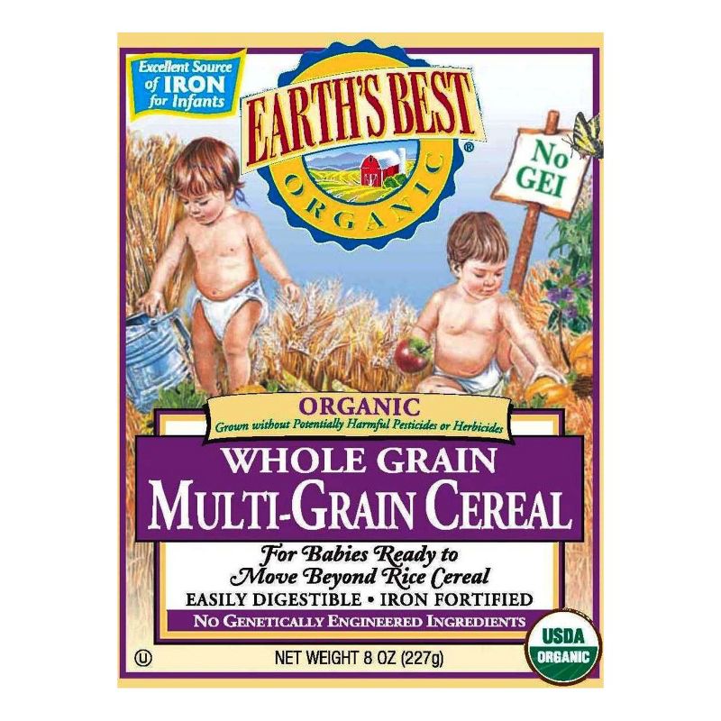 Earth&#39;s Best Organic Whole Grain Multi-Grain Baby Cereal - 8oz, 1 of 5