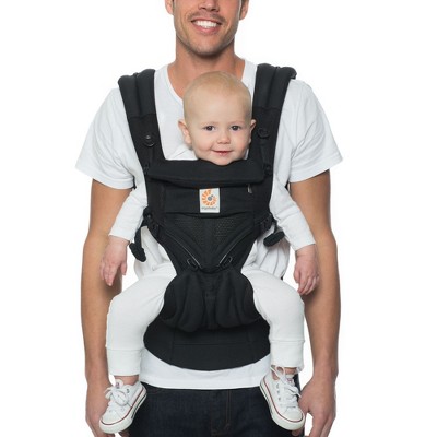 Ergobaby Omni 360 Cool Air Mesh All Position Breatheable Baby Carrier with Lumbar Support - Onyx Black 7-45lb