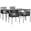 vidaXL Garden Dining Set Black, Light Grey - 3 of 4