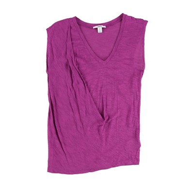 bar III Womens SS Twist Slub Basic T-Shirt