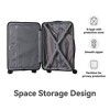 NAYSAYE Luggage PP Hardshell 3 Piece Spinner Set with TSA Lock and Ergonomic Handles for Travel, Dark Green, 20.47"*11.22"*29.33" - 4 of 4