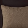 FIONECA Cottage Style Reversible Antimicrobial Bedding Set Fleur De Lis Embroidered Machine Washable Quilt Shams - 4 of 4