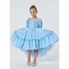 2Bunnies Girls Petticoat High-Low Ruffled Shimmer Birthday Gown Princess Dress - 2 of 4