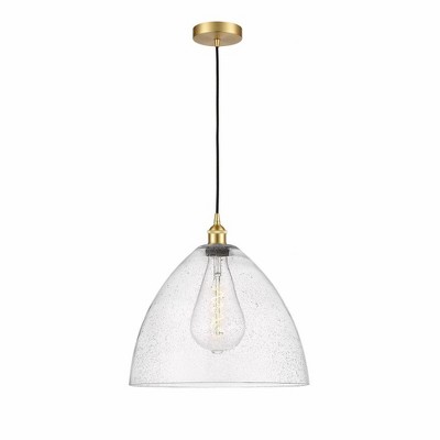 Edison Dome - 1 Light Cord Hung Pendant In Industrial Style-17.75 Inches Tall and 16 Inches Wide