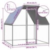 vidaXL Chicken Cage Silver and Gray 6.6â€˜x6.6â€˜x6.6â€˜ Galvanized Steel - 4 of 4