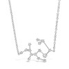 SHINE by Sterling Forever Delicate CZ Constellation Pendant Necklace Silver Sagittarius - image 3 of 4