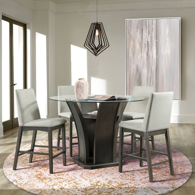 Simms Round Counter Height Dining Table Walnut - Picket House Furnishings, 4 of 9