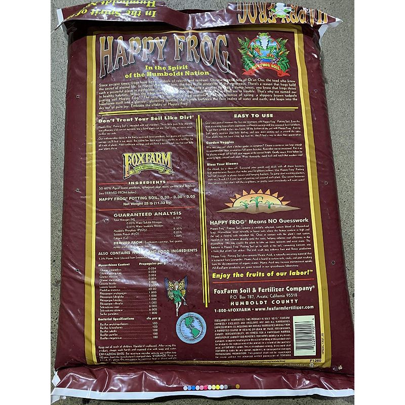 FoxFarm FX14054 Happy Frog Nutrient Rich and pH Adjusted Rapid Growth Garden Potting Soil Mix is Ready to Use, 12 quart (3 Pack), 3 of 6