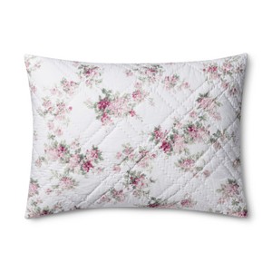 White Blooming Blossoms Pillow Sham (Standard) - Simply Shabby Chic , Size: Standard Sham, Pink