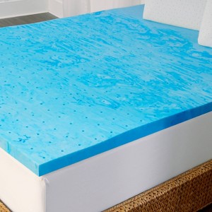 Arctic Sleep Queen 2" Marbleized Gel Memory Foam Topper: Woven, Spot Clean, Fits 12" Mattress Depth - 1 of 3