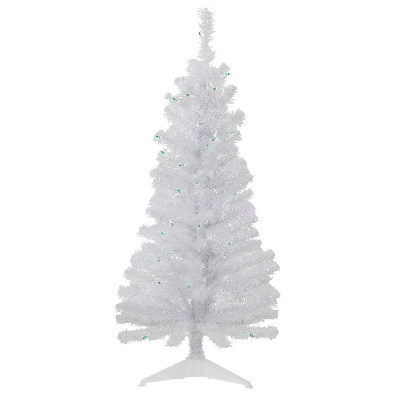 Northlight 4' Pre-lit Rockport White Pine Artificial Christmas Tree, Green Lights, 1 of 9
