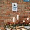 Lomsoe Let it Snow Metal Christmas Sign,Blue Snowman Christmas Metal Tin Sign Decor,Snowman Wall Art Decor 8x10 Inch Christmas Gift - 2 of 4