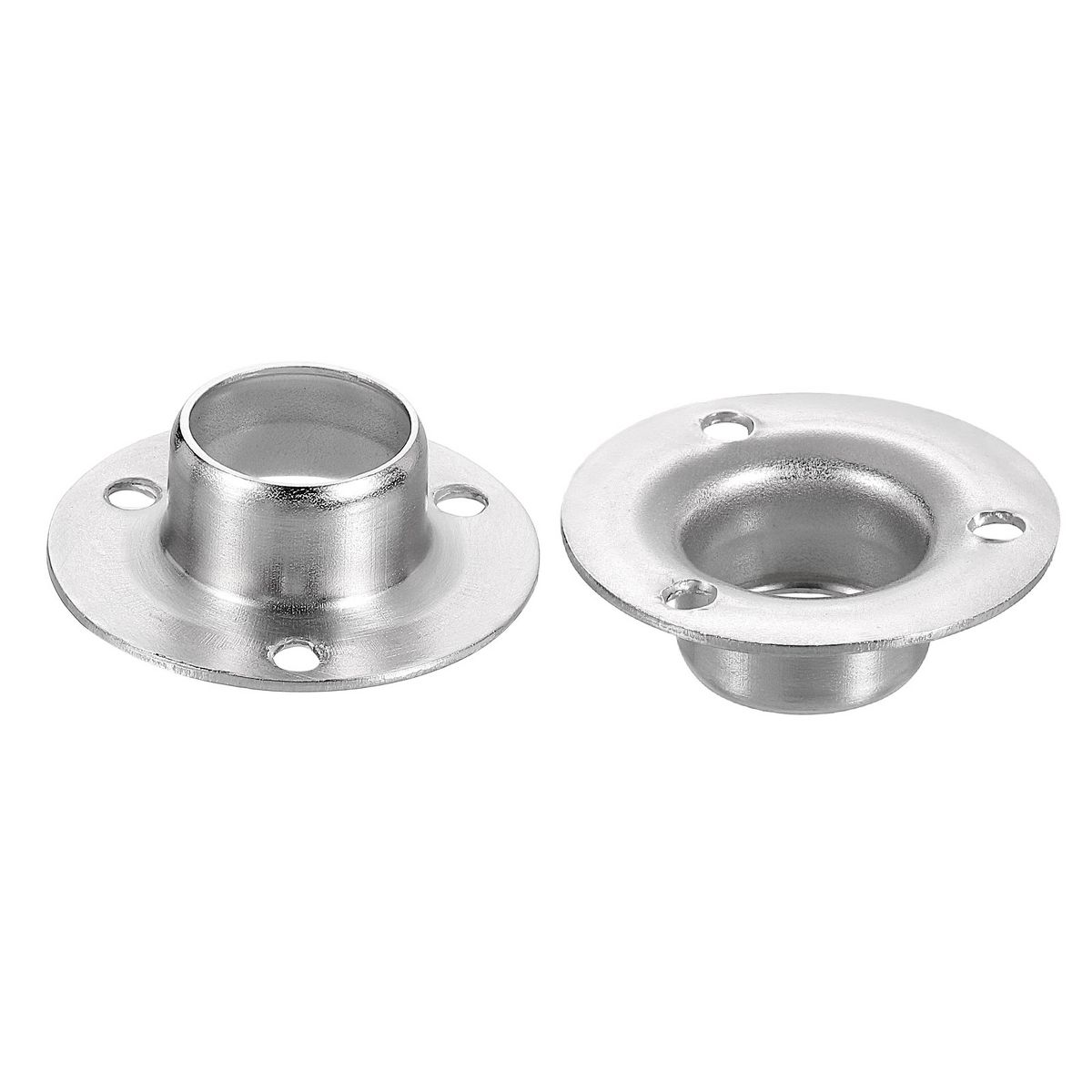 Unique Bargains O-Shaped Stainless Steel Closet Shower Rod Holder 4 Pcs - thumbnail 4