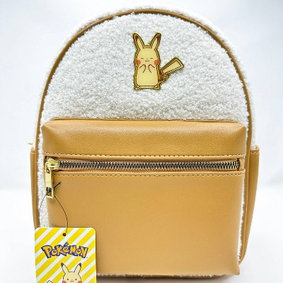 Pokemon Mini Backpack - Faux Shearling Electric Type Pikachu_1