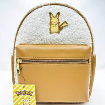 Pokemon Mini Backpack - Faux Shearling Electric Type Pikachu