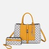 MKF Collection Yuliana Circular M emblem Print Satchel Bag with Wallet by Mia K - 2 of 4