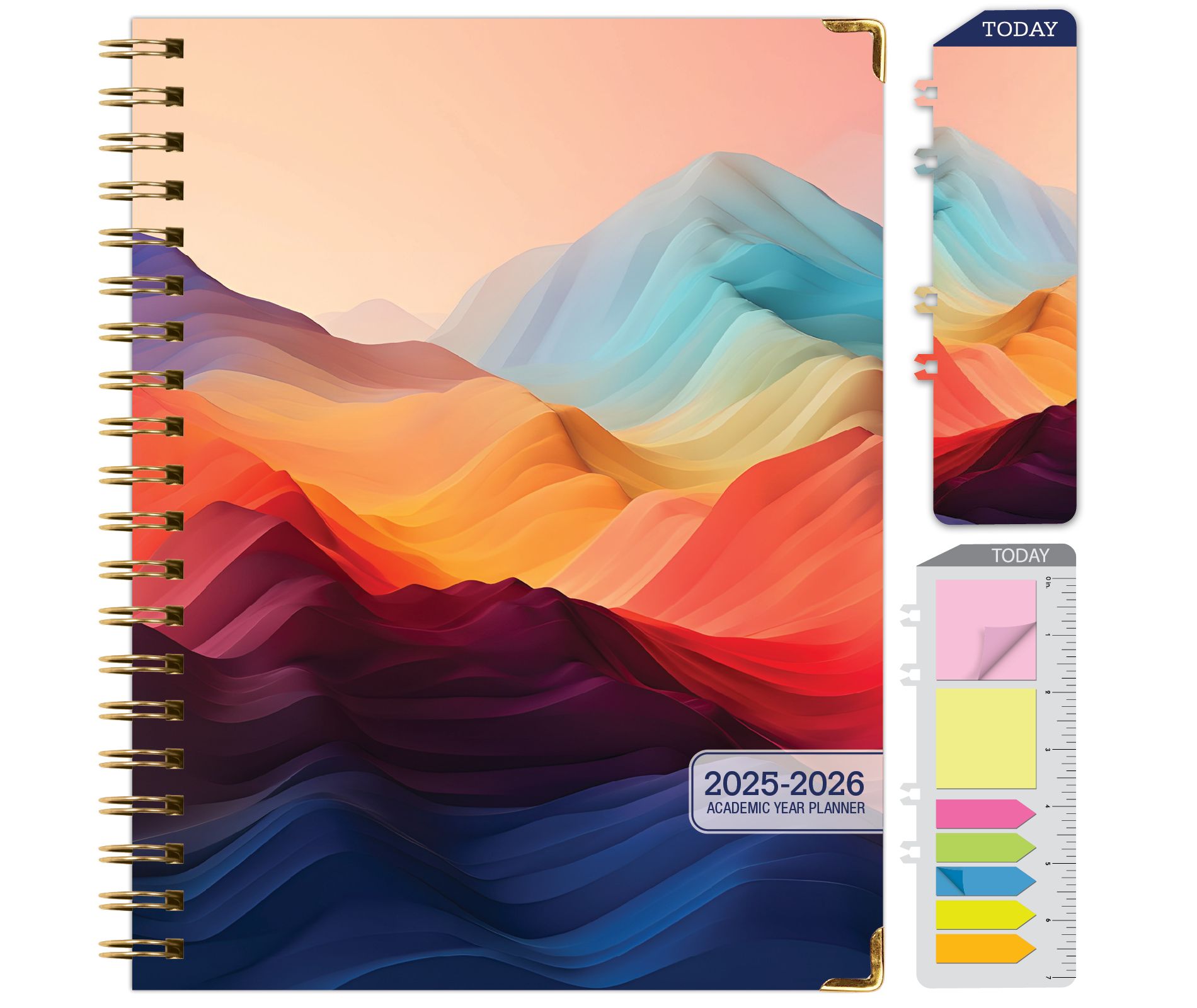 Global Printed Products Hardcover AY 2025-2026 Fashion Planner - 8.5"x11" (Mountain Majesty)
