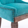 PAGED Modern Style Dining Chairs Set of 2 Upholstered Living Room Chairs with Wood legs and Bronze Nail Head for Living Room - 4 of 4