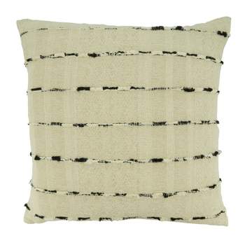 Saro Lifestyle Down-Filled Stripe Design Throw Pillow