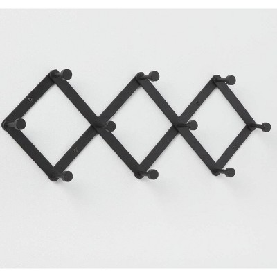 Accordian 10 Hooks Rail Matte Black - Brightroom™ : Target