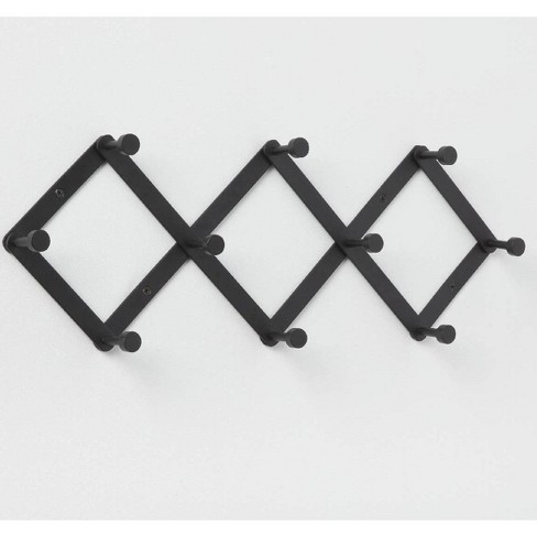 Accordian 10 Hooks Rail Matte Black - Brightroom™ : Target