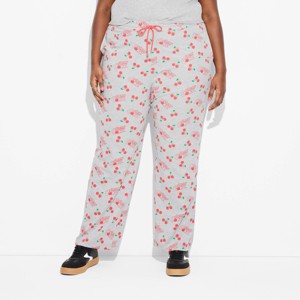 Women's Cherry Coke Graphic Lounge Pants - Gray - 1 of 3