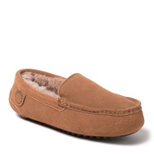 Fireside By Dearfoams Women's Mel Genuine Shearling Moccasin Slipper - 1 of 4