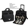 NCAA Texas Longhorns  Soft Sided Rolling Cooler with Four Person Picnic Set - 3 of 4