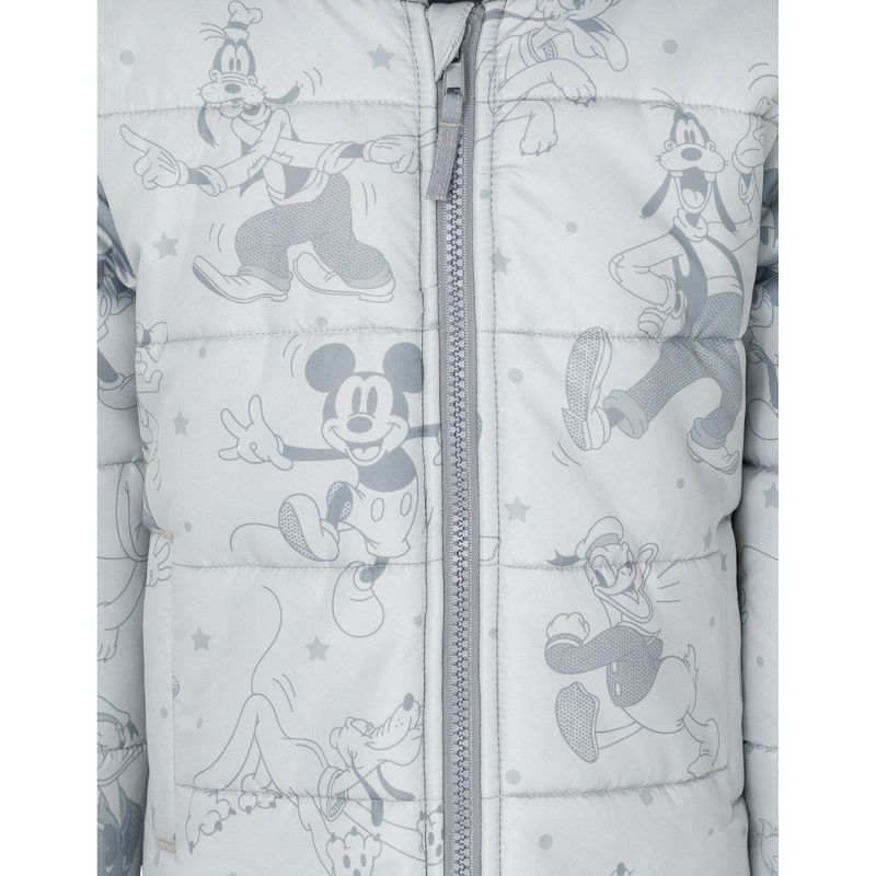 Disney Mickey Mouse Goofy Donald Duck Pluto Zip Up Puffer Jacket Toddler , 3 of 7