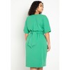 ELOQUII Women's Plus Size Cross Front Flutter Sleeve Dress - 4 of 4