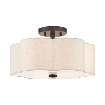Livex Lighting Solstice 3 - Light Semi-Flush Mount in  English Bronze