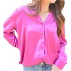 Women's Classic Satin Shirt - 2.7 AUGUST APPAREL - 2 of 4