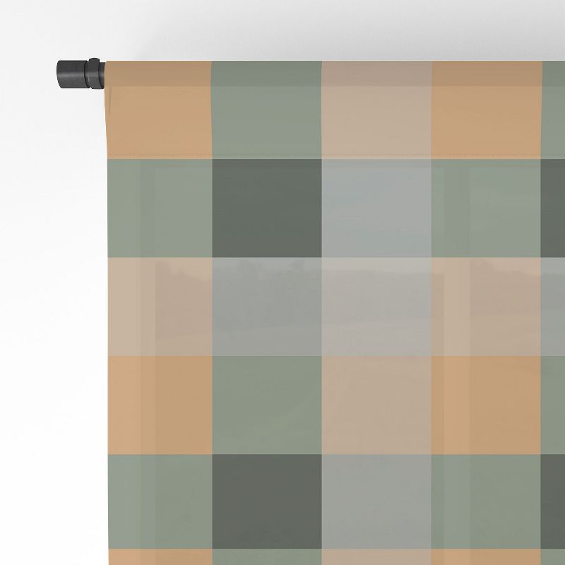 Miho retro color illusion Single Panel Sheer Window Curtain - Deny Designs, 4 of 7