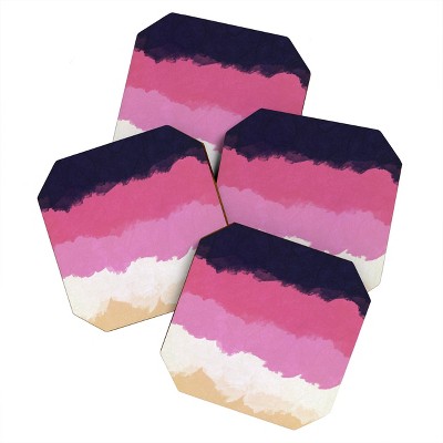 4pk Alisa Galitsyna Abstract Sunset Sky Coasters - society 6