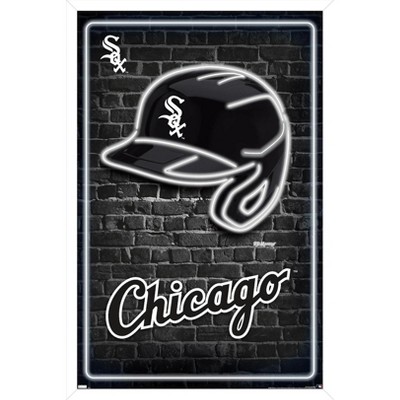 Trends International MLB Chicago White Sox - Logo 22 Framed Wall Poster  Prints Black Framed Version 14.725 x 22.375