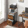 VASAGLE File Cabinet for Home Office, Filing Cabinet with 2 Drawers, Rustic Brown and Black - 3 of 4