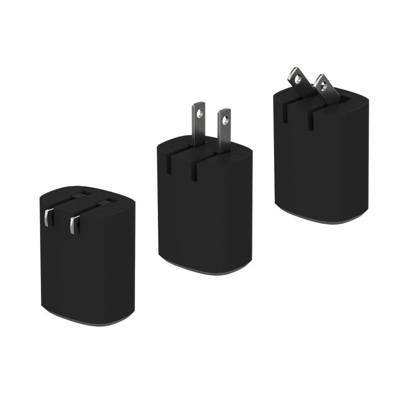 Just Wireless 2.4A/12W 1-Port USB-A Home Charger with 6&#39; TPU Type-C to USB-A Cable - Black, 4 of 10