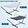 GustoWave Heavy-Duty Double Hammock with Stand, Portable Hammocks with Padded Cotton, Detachable Pillow, 450 Lb Capacity - 4 of 4