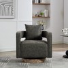 29"W Swivel Accent Open Back Chair Modern Comfy Sofa Chair For Nursery Bedroom Living Room, Club Chair Leisure Arm Chair - ModernLuxe - 2 of 4