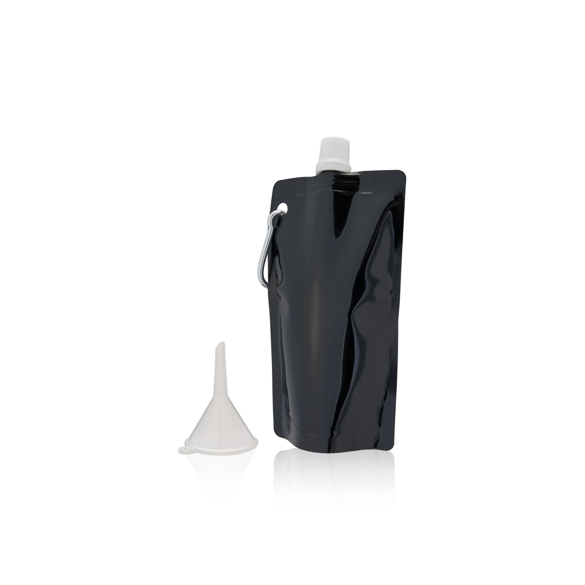 True Smuggle Collapsible Plastic Flasks, Set of 2 Reusable Drink Pouches with Funnel and Carabiner for Wine, Liquor, Travel, Camping Gifts for Men - thumbnail 7