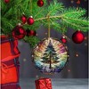 Christmas Ornaments 2025, Stained Glass Style, Round Fun Ceramic Decoration Gifts (Christmas Tree) - 4 of 4