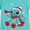 Girls' - Lilo and Stitch - Merry Stitchmas Christmas Fitted Short Sleeve Graphic T-Shirt - 2 of 4