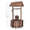 Costway Outdoor Wooden Wishing Well Bucket Flower Plants Planter Patio Garden Home Decor - 2 of 4