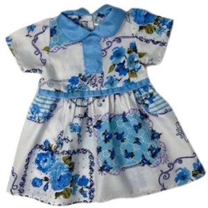 Doll Clothes Superstore Handmade Blue Flower Dress Fits Our Generation American Girl My Life Dolls - 1 of 4