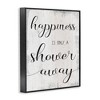 Stupell Industries Happiness is a Shower Away Framed Giclee Art - 2 of 4