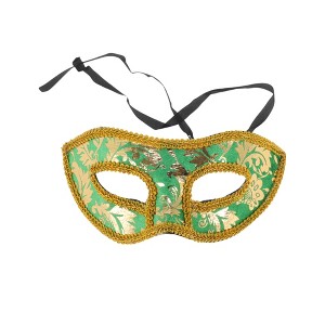 Unique Bargains Halloween Christmas Jazz Cloth-Wrapped Flat Head Half Face Party Mask 1 Pc - 1 of 4