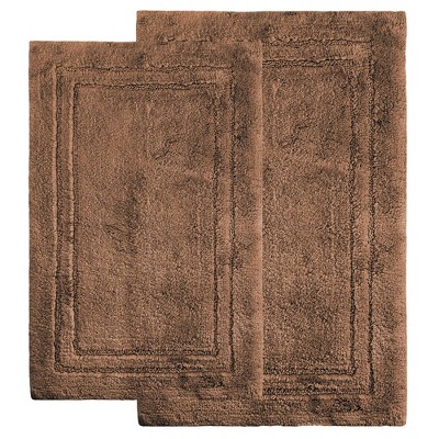 Non-Slip Machine Washable Solid Cotton 2 Piece Bathroom Rug Set by Blue Nile Mills