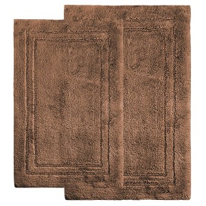 Non-Slip Machine Washable Solid Cotton 2 Piece Bathroom Rug Set by Blue Nile Mills - 1 of 4